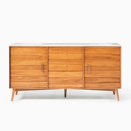 MidCentury Double Bathroom Vanity (72") Acorn West Elm