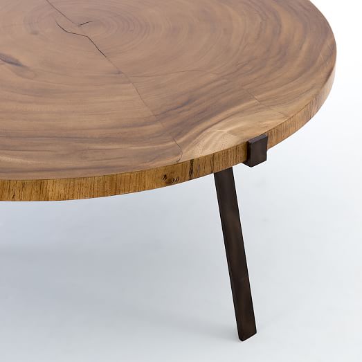 Natural Wood Round Coffee Table Natural Wood Round Coffee Table, Light Wood Round Coffee Table With Black Legs