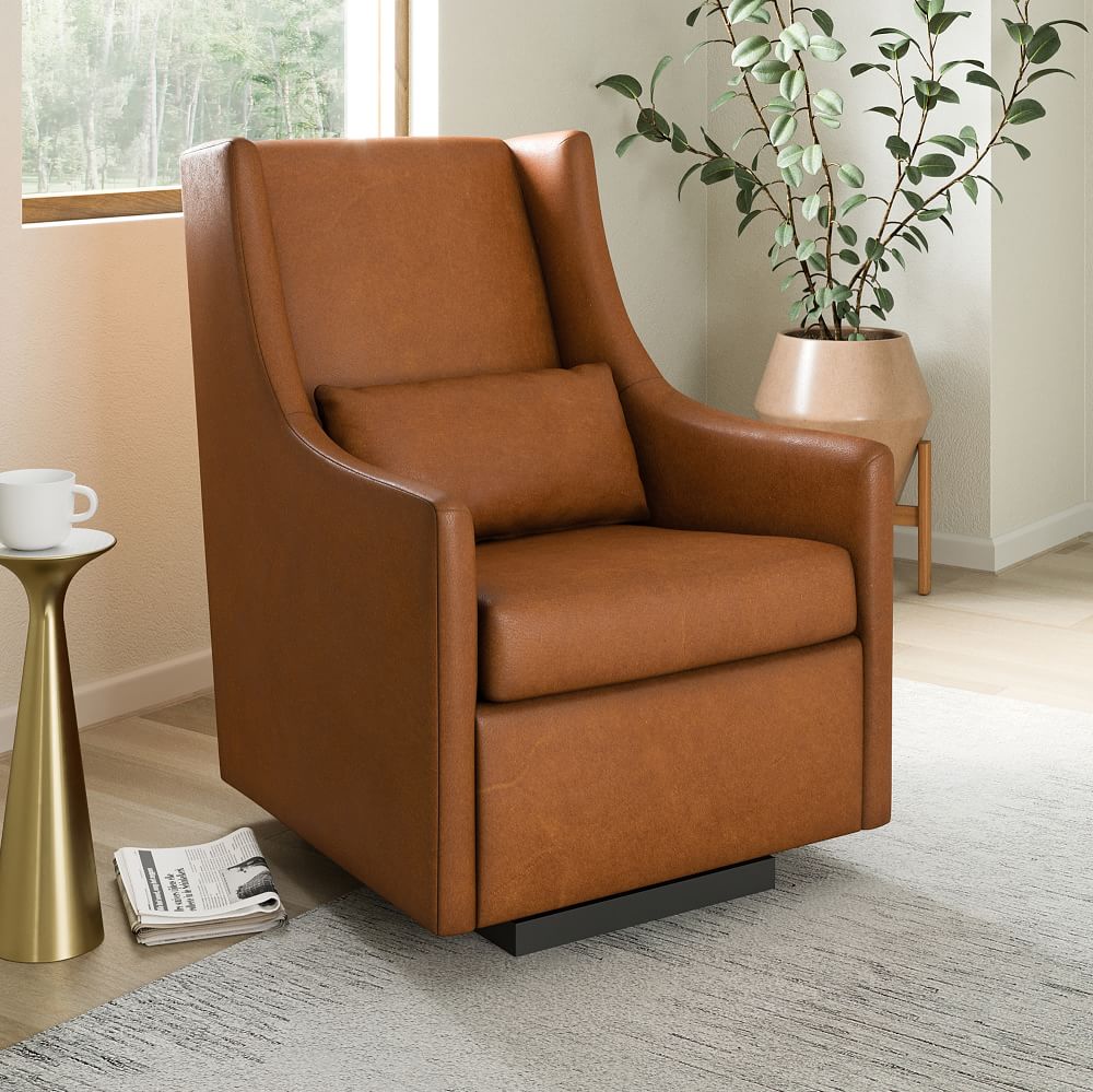 leather glider rocker