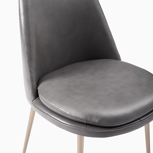 Finley Low Back Leather Dining Chair, Low Back Leather Chair
