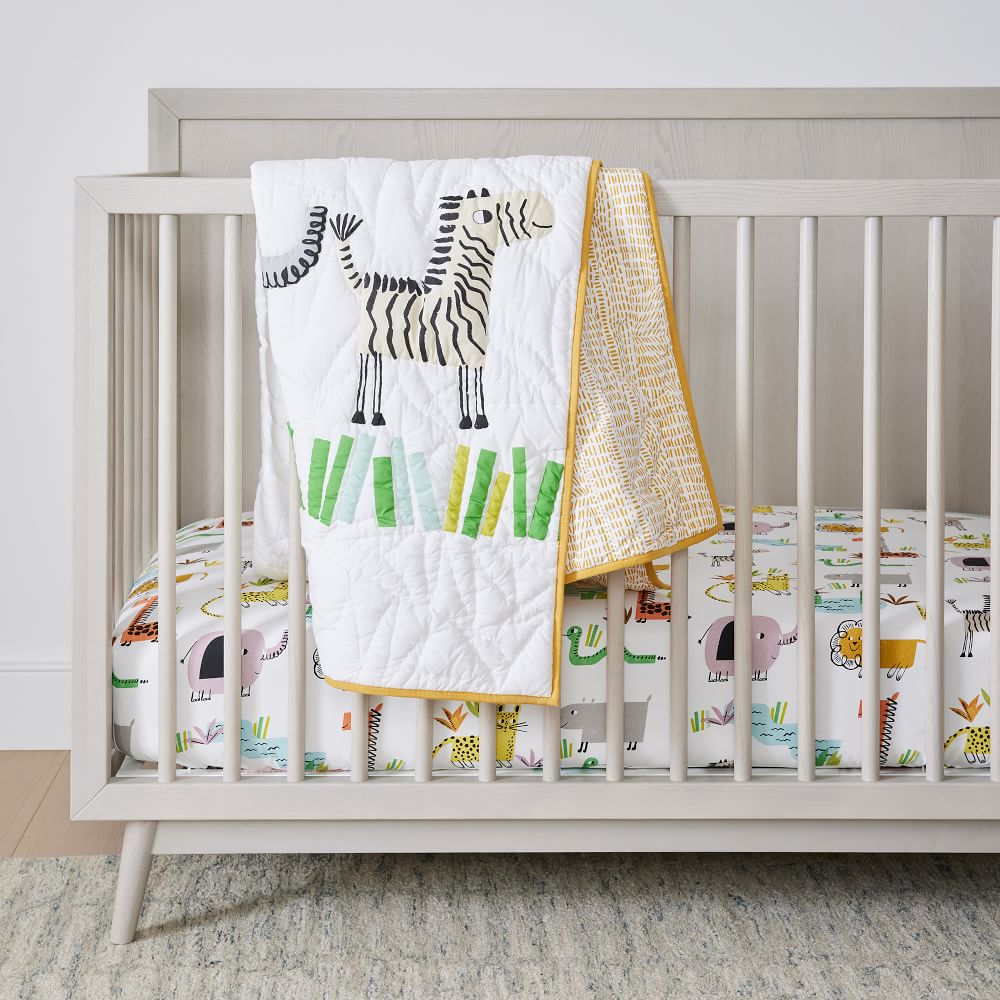 Super Safari Toddler Quilt West Elm