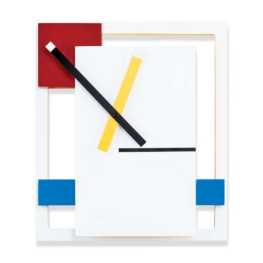 Udelade parkere Clip sommerfugl MoMA De Stijl Wall Clock