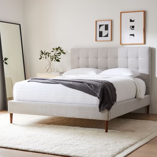 Emmett Bed Wood Legs, King Size Bed Frame And Headboard West Elm