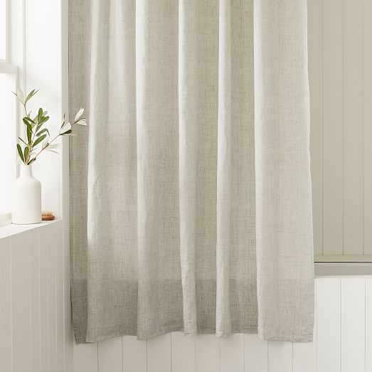 European Flax Linen Shower Curtain, Extra Long Shower Curtains Australia