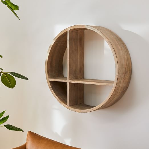 Round Shaped Wood Wall Shelves 26, Long Wooden Shelf For Wall