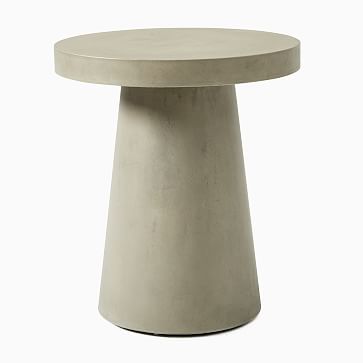 Concrete Outdoor Pedestal Round Side, Round Pedestal Side Tables