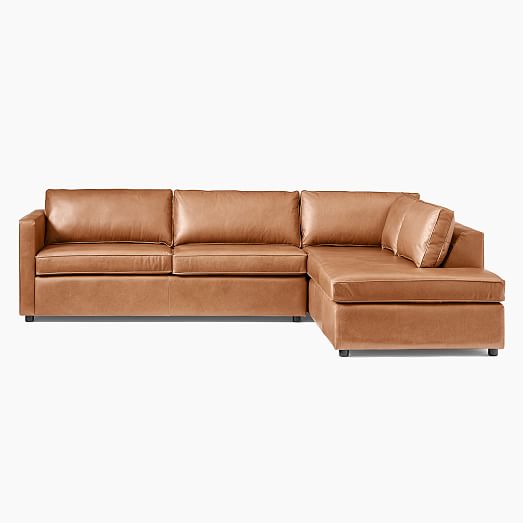 Harris Leather 2 Piece Terminal Chaise Sectional Harris Leather 2 Piece Terminal Chaise, West Elm Leather Sofa Sectional