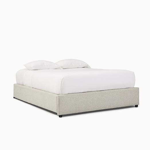 Upholstered Low Profile Bed Frame, Low Upholstered Bed Frame Queen