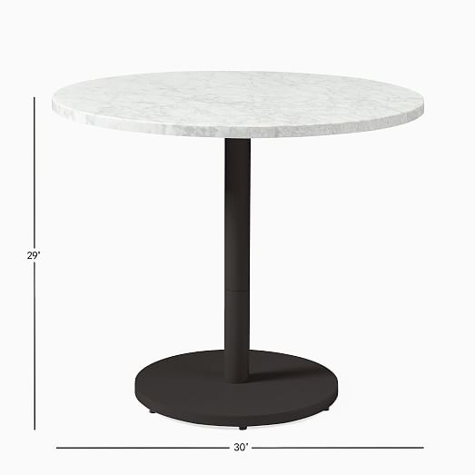 Orbit Restaurant Dining Table Marble, West Elm White Marble Round Dining Table