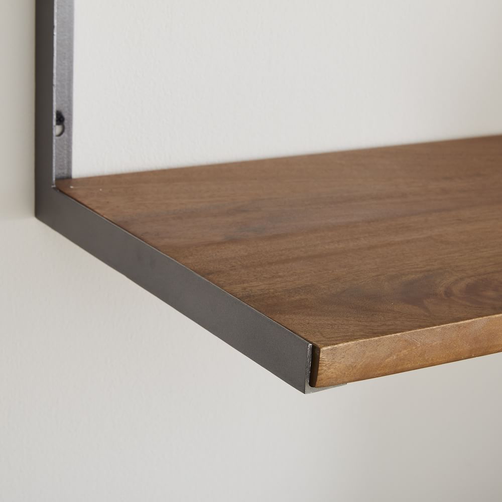 Photo inspiration: Picture Idea: L Beam Tiered Industrial Wood Metal Wall Shelves