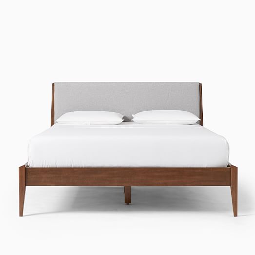 Modern Show Wood Bed, West Elm White Bed Frame Queen