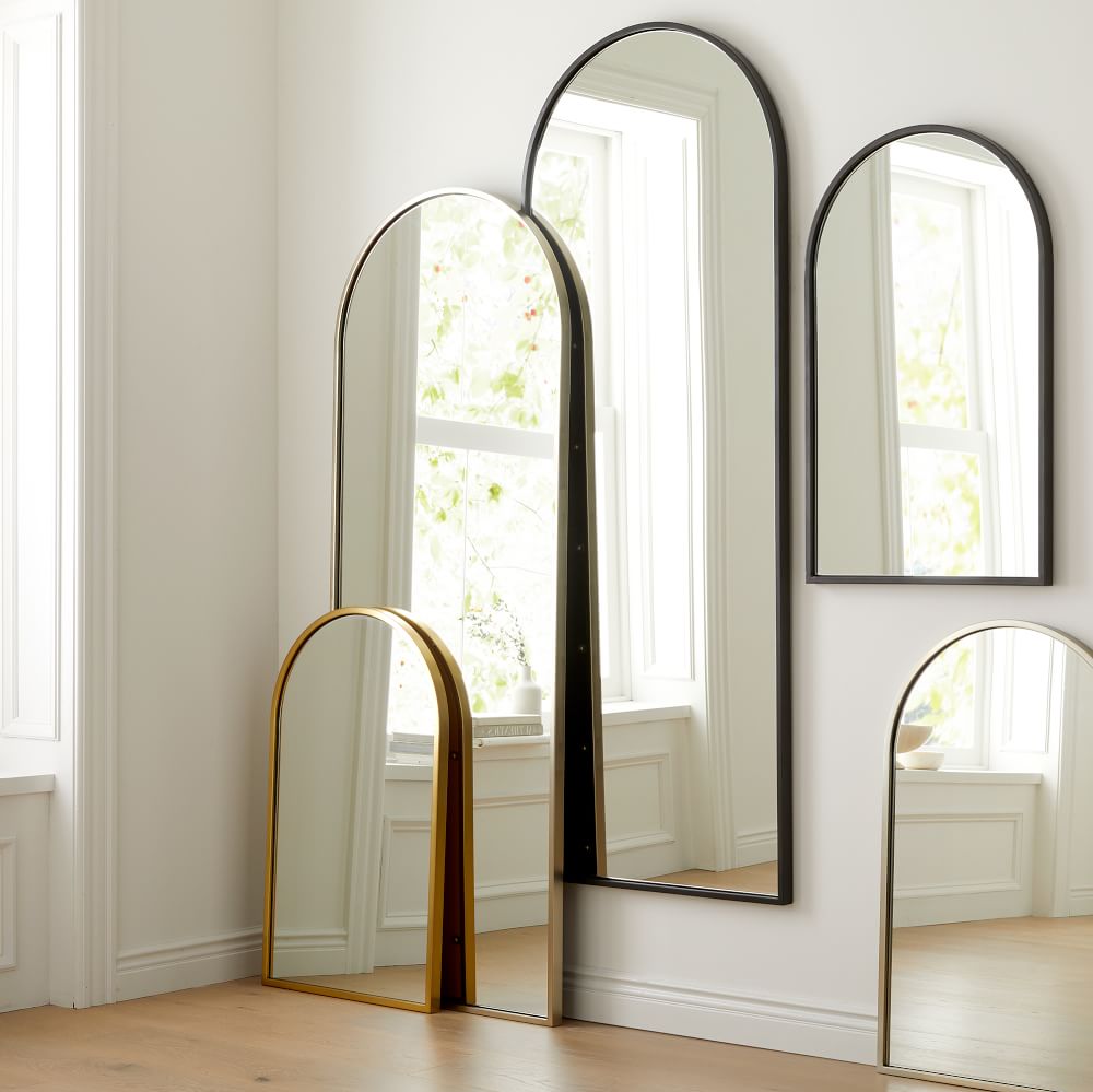 Metal Frame Mirror Arched Floor West Elm