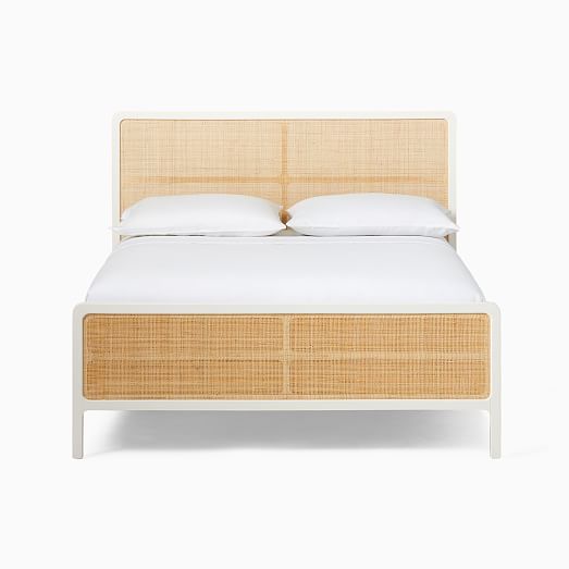 Ida Woven Bed, West Elm White Bed Frame Queen