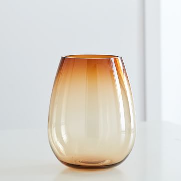 Pure Foundations Glass Vases, Large Vase, Golden Oak