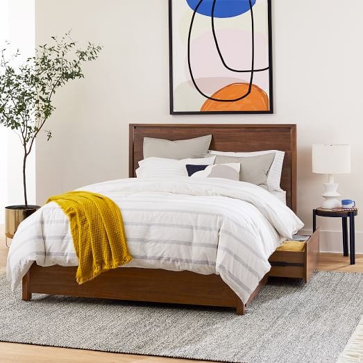 Ansel Side Storage Bed, King Size Bed Frame And Headboard West Elm