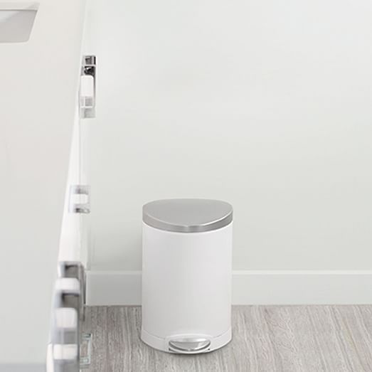 Simplehuman 6l Semi Round Step Trash Can Simplehuman 6l Semi Round Step Trash Can, Simplehuman 6l Stainless Steel Semi Round Trash Can