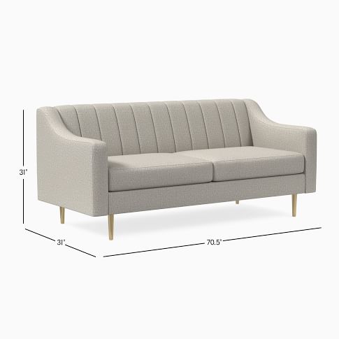 Olive Sofa - Metal Legs (70.5