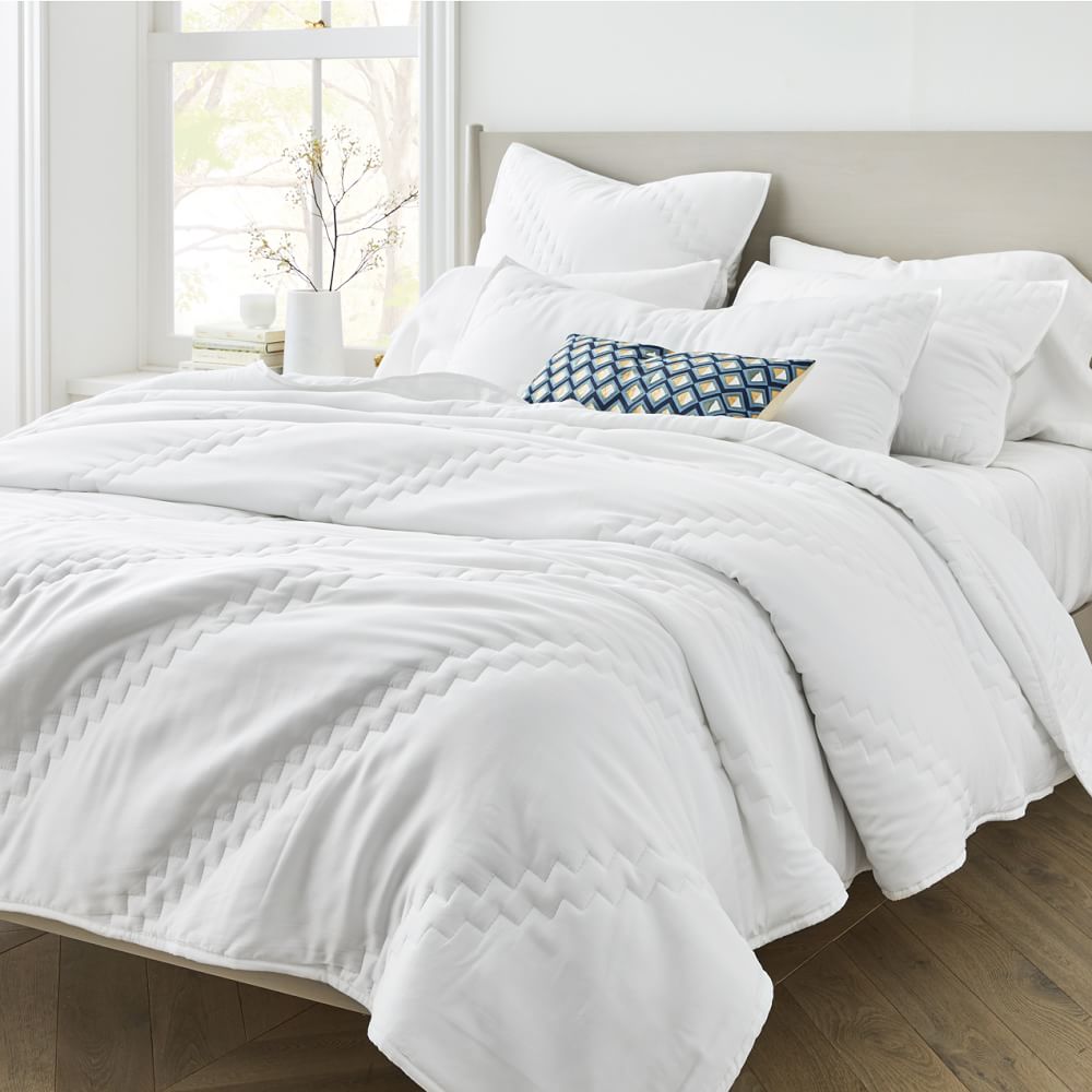 Silky TENCEL™ Stepped Quilt & Shams West Elm