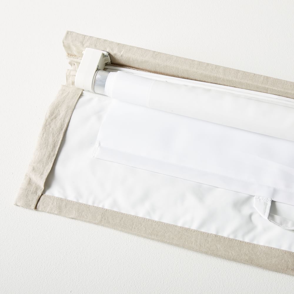 European Flax Linen Cordless Roman Shade West Elm