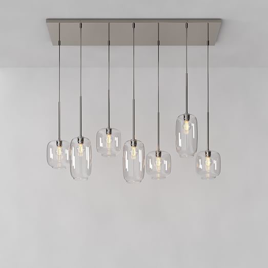 west elm 7 light chandelier