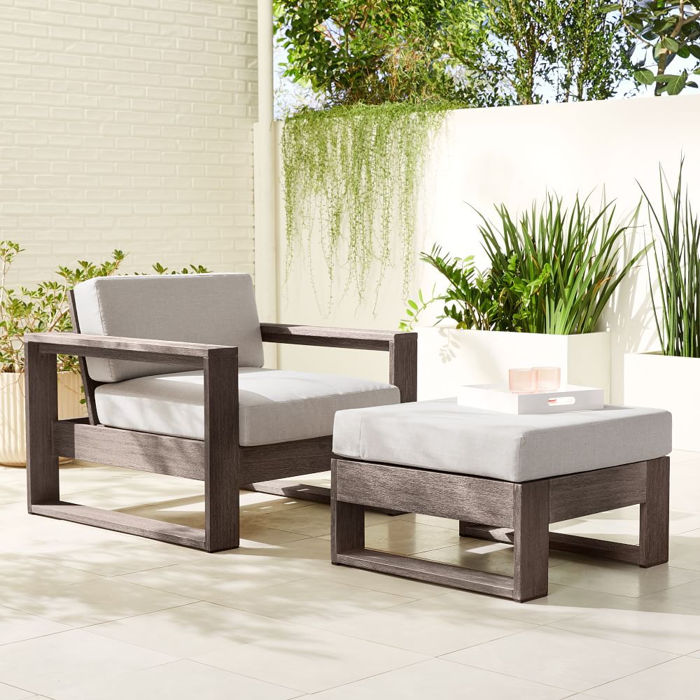 Portside Outdoor Lounge Chair & Ottoman Set | West Elm