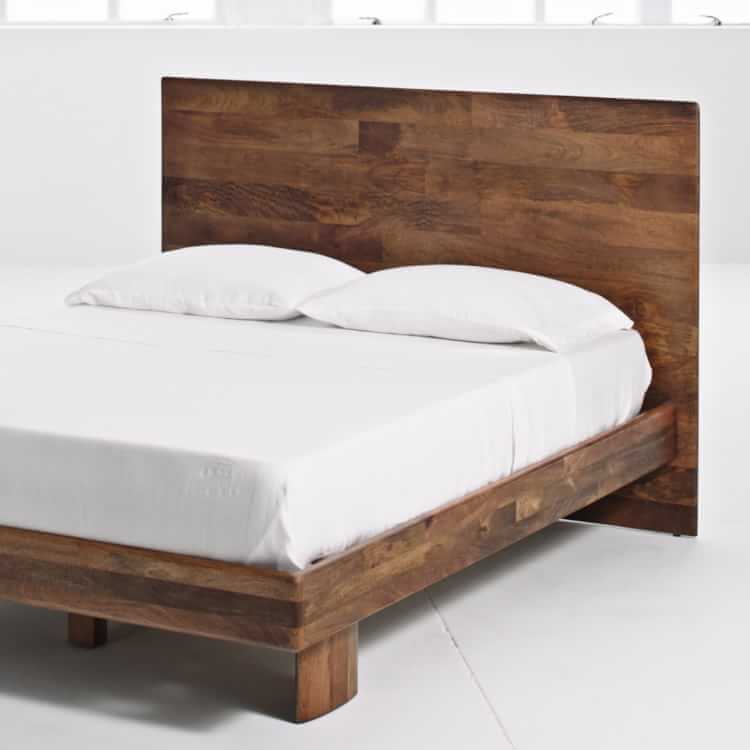 Anton Solid Wood Bed, West Elm Wood Bed Frame Queen