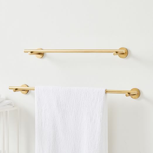 Gold Bathroom Haredware Towel Rack Single Rod Wall-mount Towel Ring Polished Finish Gold Bathroom Haredware Towel Rack Single Rod Wall-mount Towel Ring Polished Finish