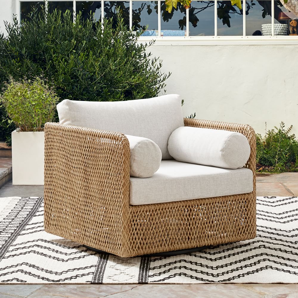 Coastal Outdoor Swivel Chair | West Elm