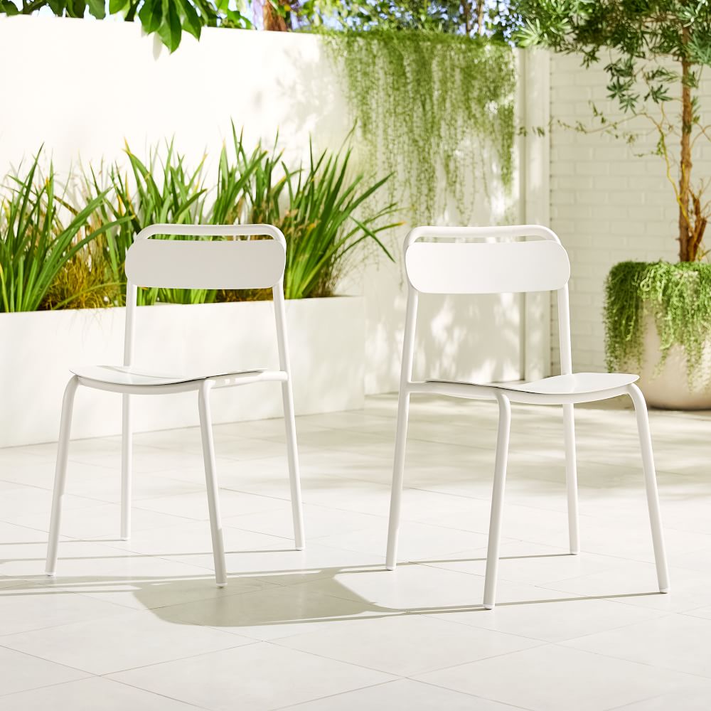 Outdoor Metal Stacking Chair (Set of 2) | West Elm