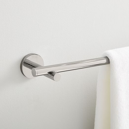 Modern Overhang Bath Hardware, Bathroom Hardware Polished Nickel