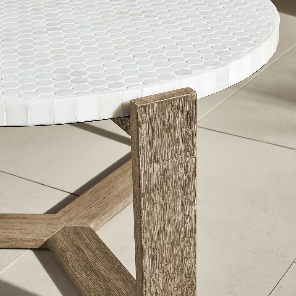 Mosaic Outdoor Round Coffee Table (32") West Elm