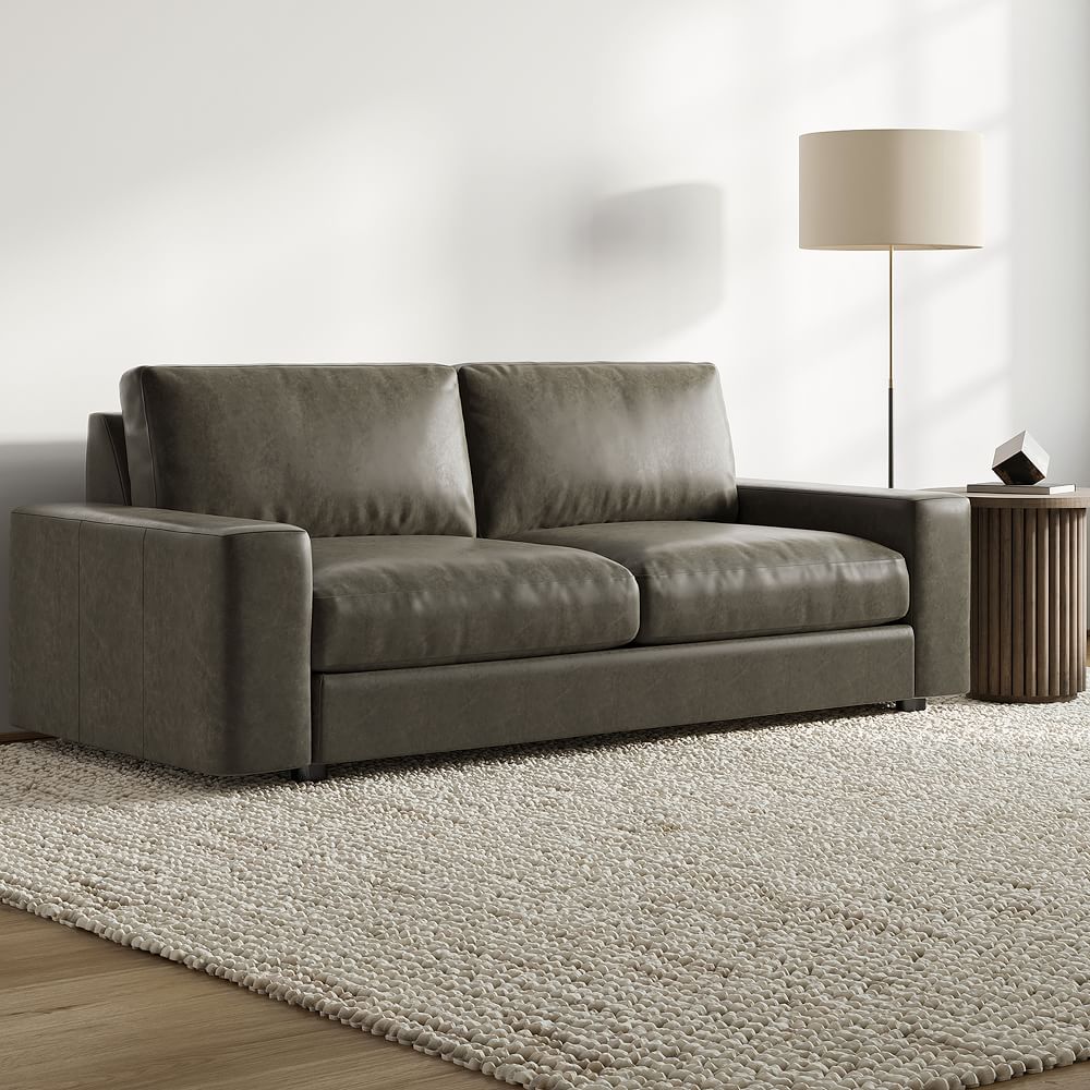 Urban Leather Sleeper Sofa (84") West Elm