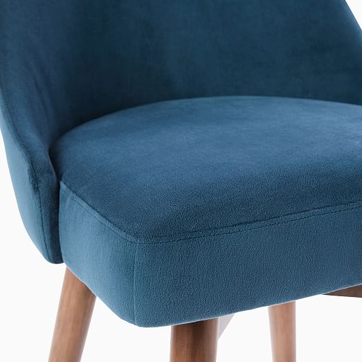 Mid Century Upholstered Swivel Counter, Blue Upholstered Counter Stools