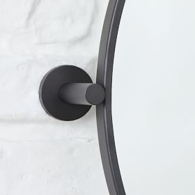 Metal Frame Pivot Round Wall Mirror - 24