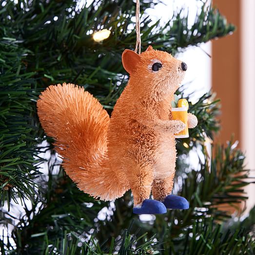 Squirrel ROUND PORCELAIN ORNAMENT Great Christmas Gift Idea 