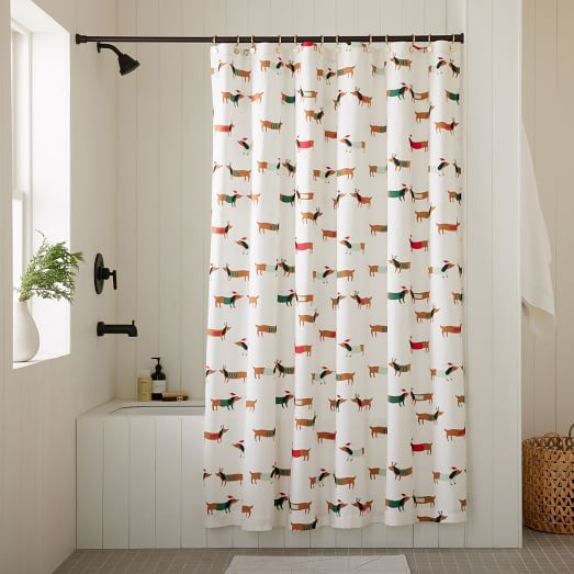 Organic Meri Dachshund Shower Curtain, Urban Outfitters Bathing Beauties Shower Curtain