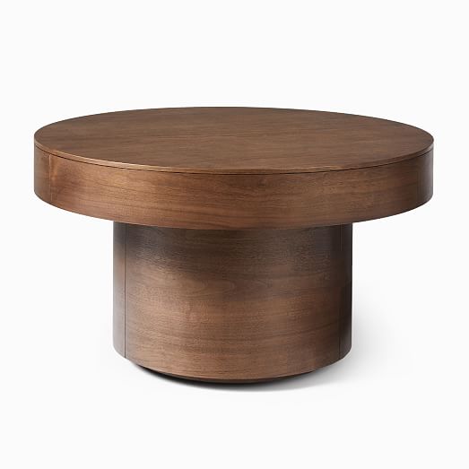 Volume Round Pedestal Coffee Table Wood, Small Round Wood Tables