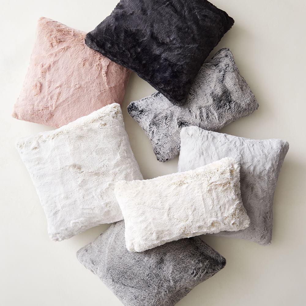 Faux Fur Chinchilla Pillow Cover West Elm
