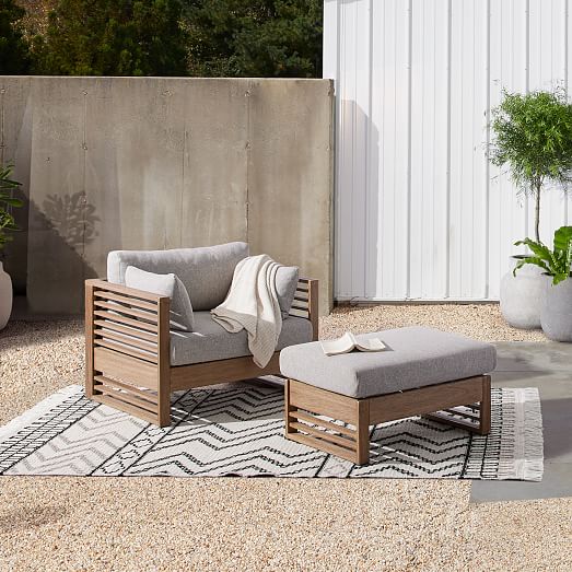 Santa Fe Slatted Outdoor Lounge Chair, Santa Fe Garden Furniture