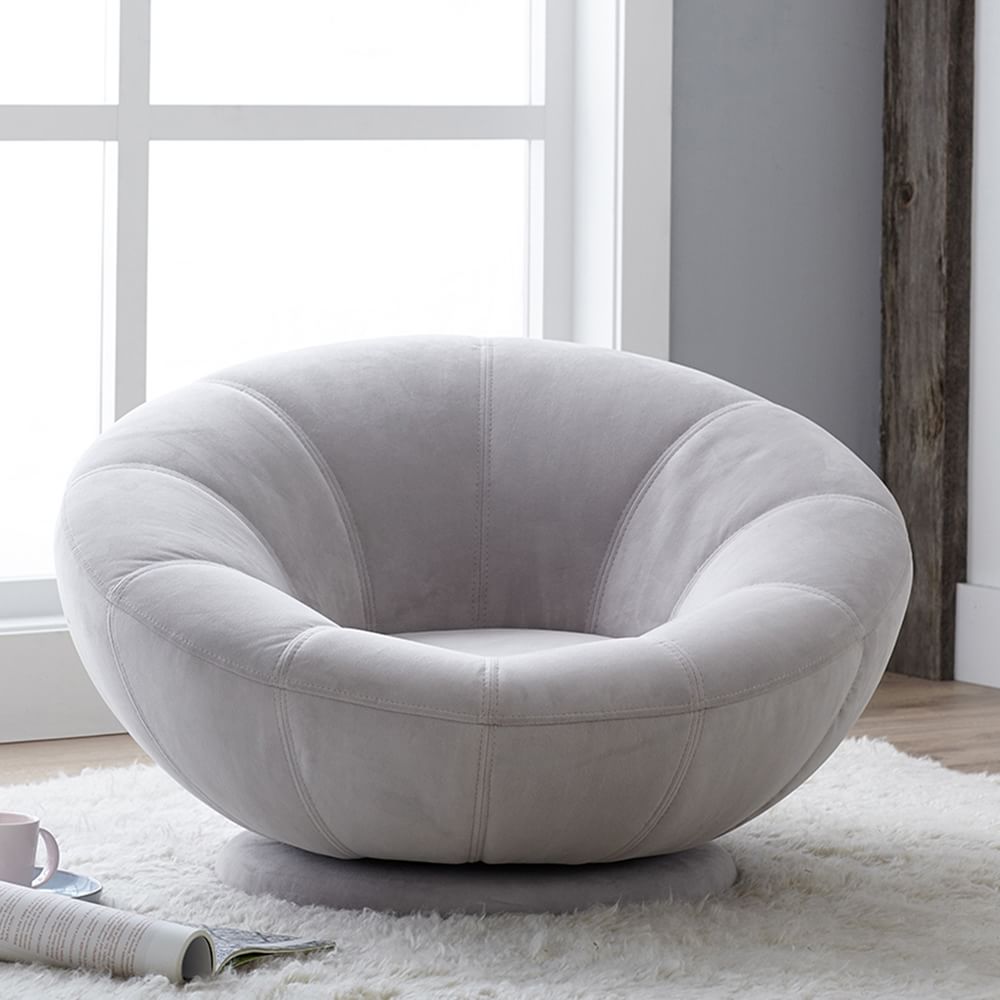 Petite Groovy Swivel Chair | West Elm