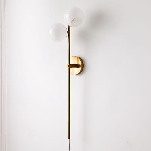 Staggered Glass 2 Light Plug In Sconce - West Elm Wall Sconce Plug In Staggered Glass 2 Light Plug In Sconce - West Elm Wall Sconce Plug In