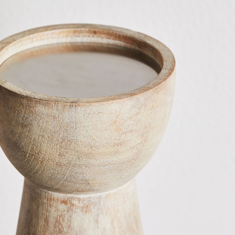 Pure Wood Pillar Candle Holders West Elm
