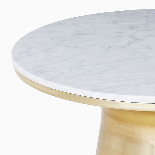 Marble Topped Pedestal Coffee Table, West Elm Round Coffee Table Marble
