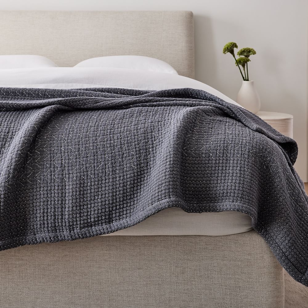 Mixed Herringbone Blanket West Elm