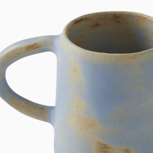 Purple Glaze with Line Decoration Southwestern Inspired One of a Kind Handmade Pottery Mug Coffee Cup Ceramic Mug Tea Cup