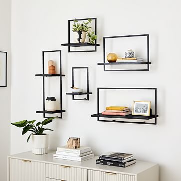 Wall Shelfmate Wood Metal, Large Wall Shelves For Living Room