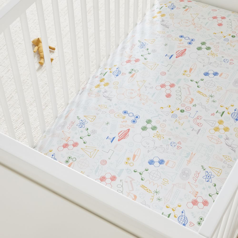 Ada Twist Doodle Crib Fitted Sheet West Elm