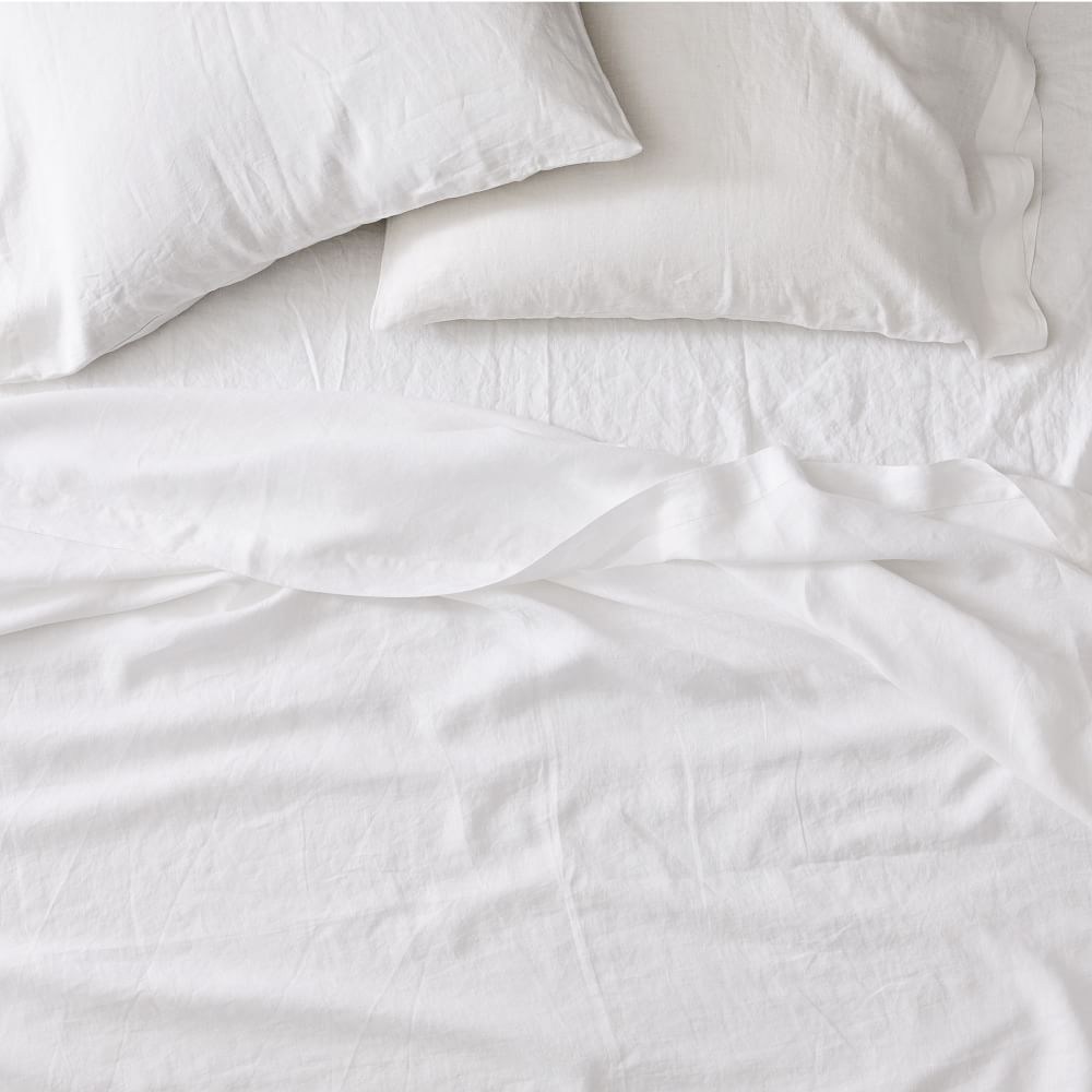 Linen FLAT SHEET linen sheet Queen linen bedding Antique White color flat flax 