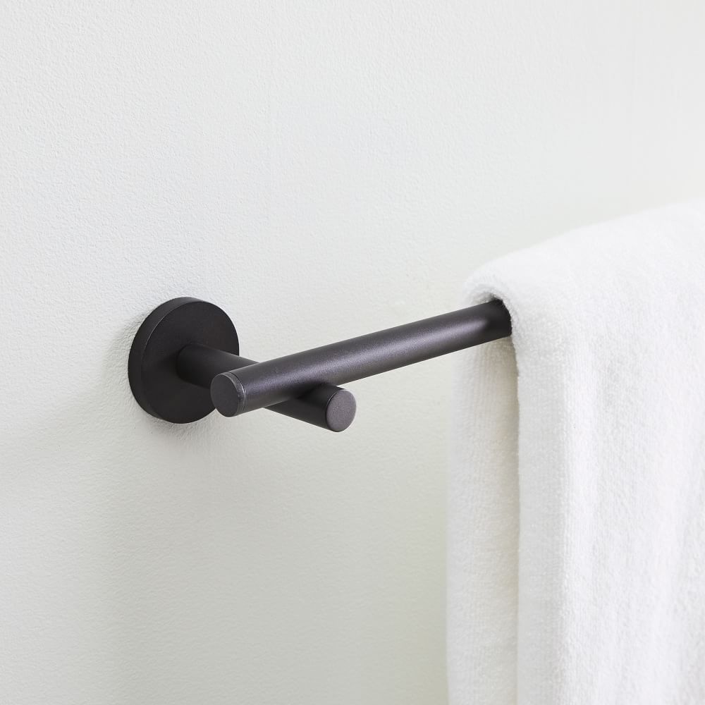 Modern Overhang Bathroom Hardware – Dark Bronze | West Elm