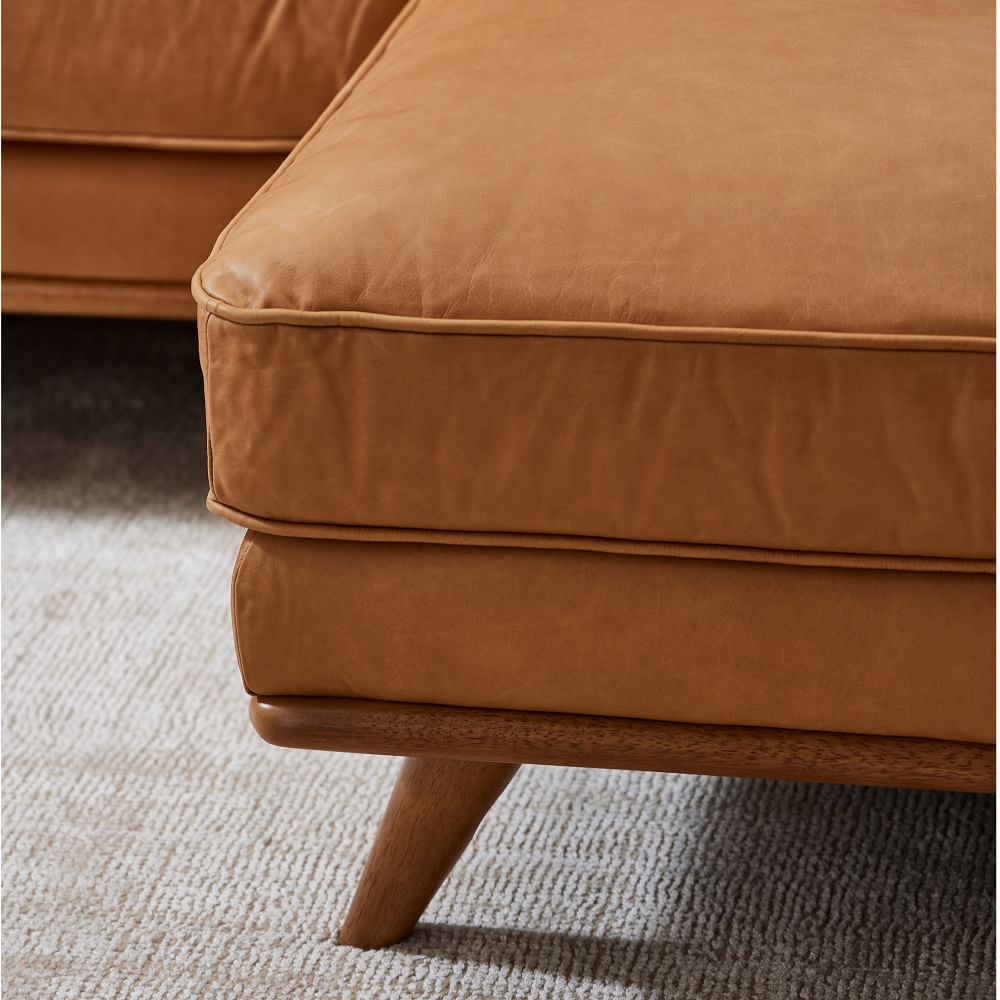 Zander Leather 2Piece Chaise Sectional (94") (InStock & Ready to Ship